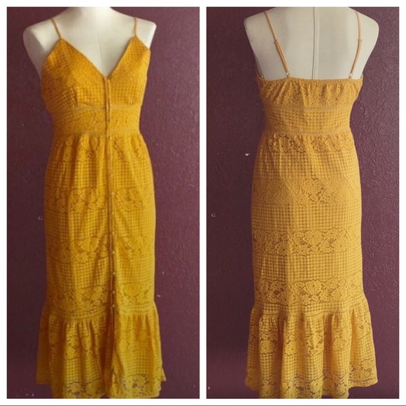 Yellow Lace Dress - Picture 2 of 7